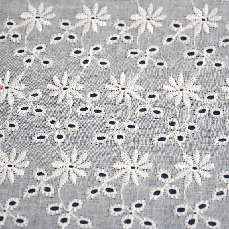 Embroidered Fabric All-Over Cutwork for Women's Wear Wholesale Supplie 2